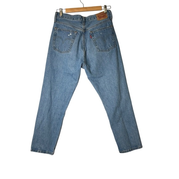 Levi’s Women 501 Button Fly Distressed Denim Jeans- Size 28 - Picture 6 of 8